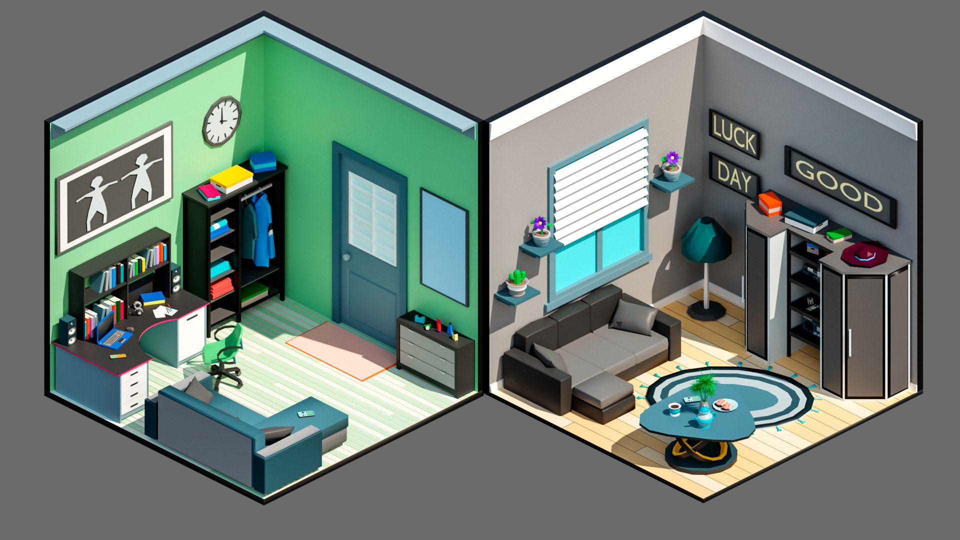 3D Lowpolyinterior 3 - TurboSquid 2039287