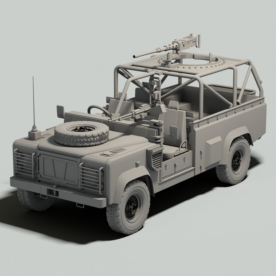 british land rover defender 3d model