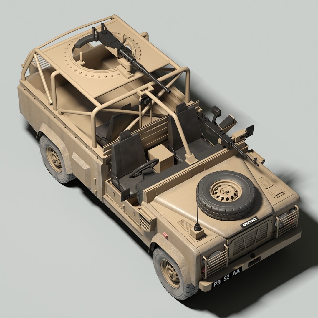 british land rover defender 3d model