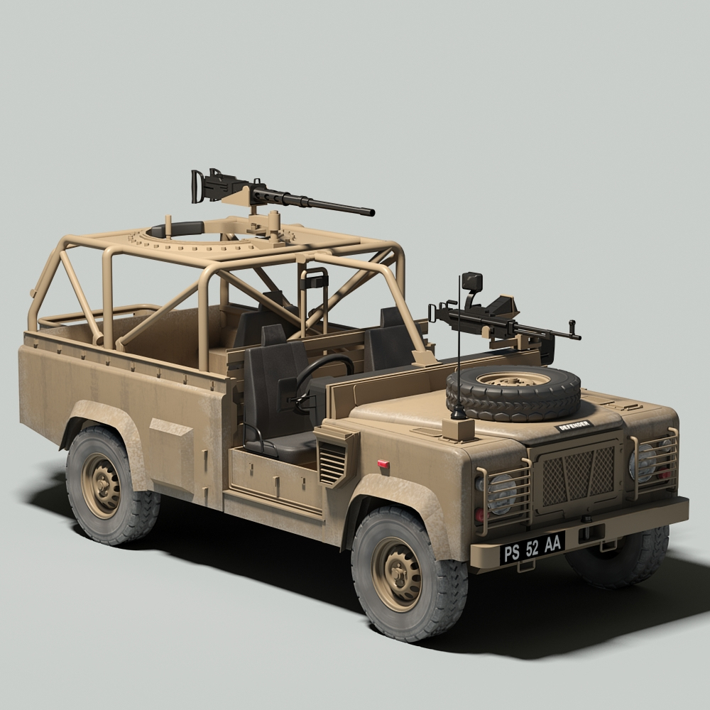 british land rover defender 3d model