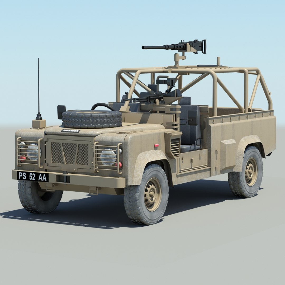 british land rover defender 3d model