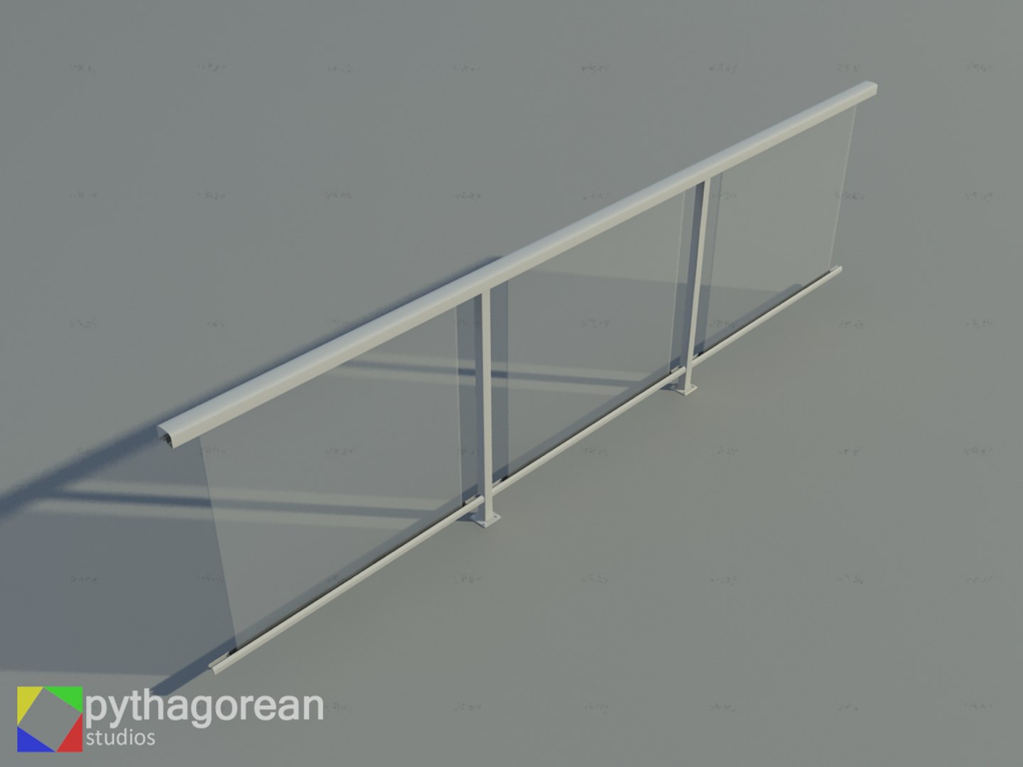 3d Set Modular Railings Model