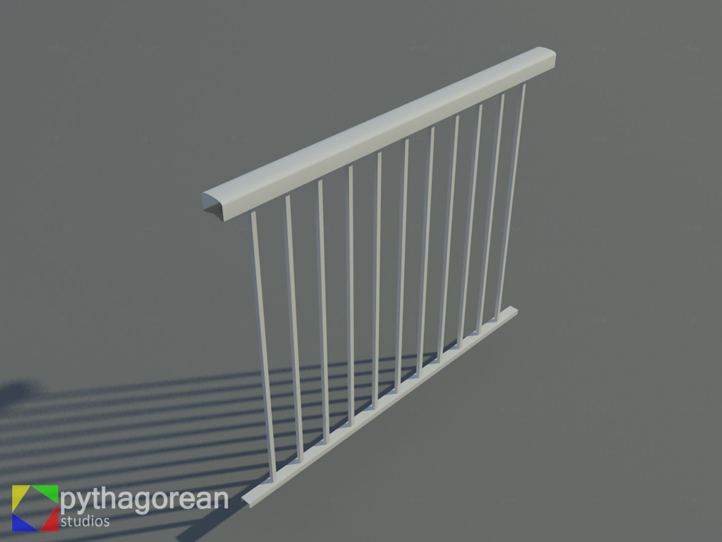 3d Set Modular Railings Model