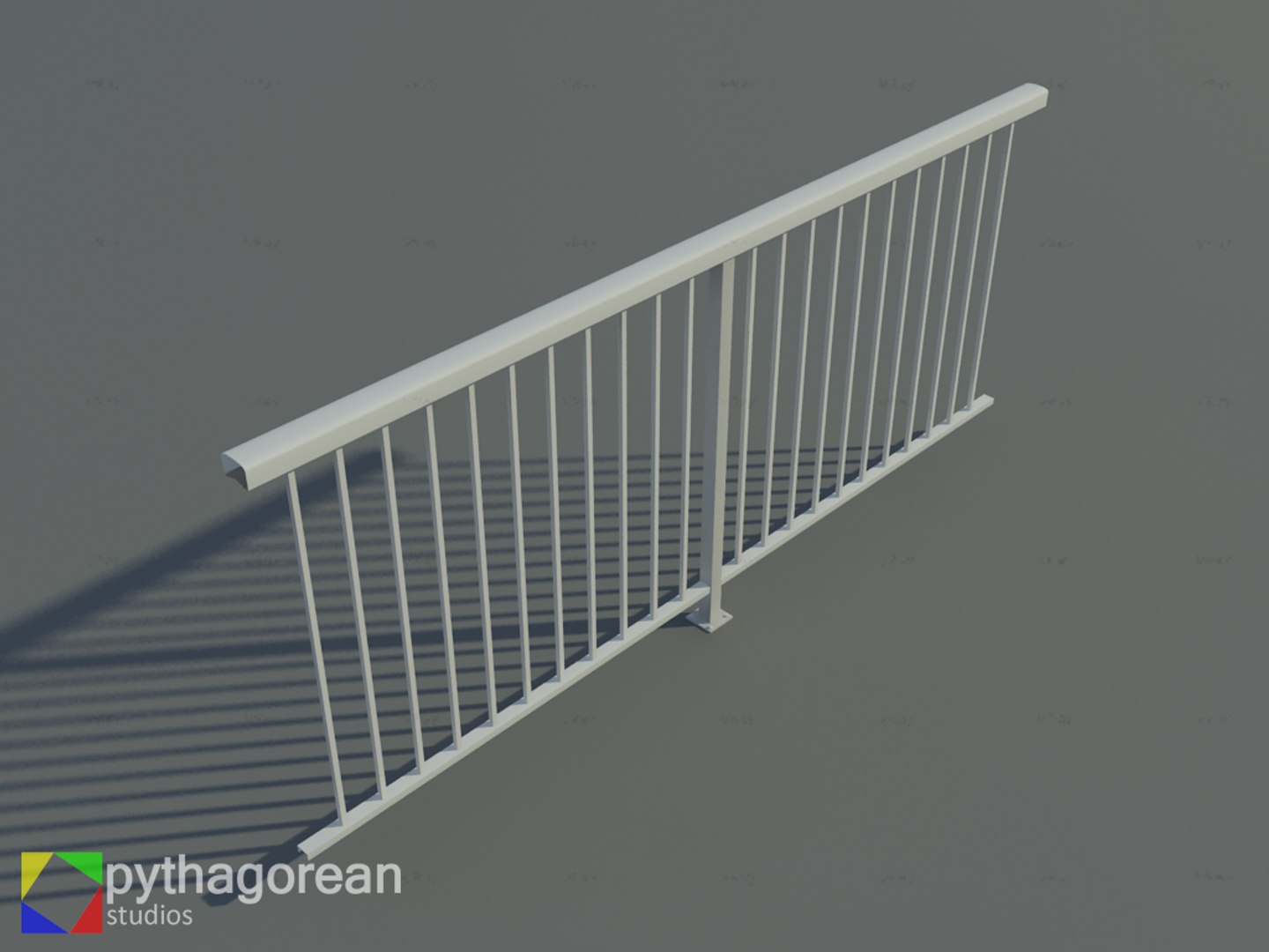 3d Set Modular Railings Model