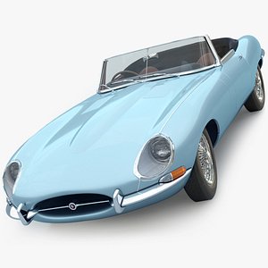 3D Jaguar E-Type Roadster S1 1961 model
