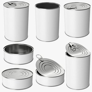 Aluminum Tin Cans Collection model