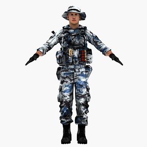 3D pla chinese soldier