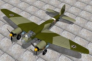 german bomber junkers 3d model