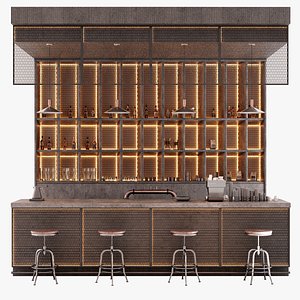 Industrial Bar Counter 3D model