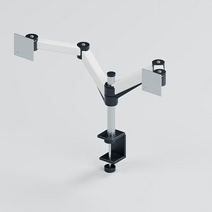 Dual Articulated Monitor Arm with Desk Clamp