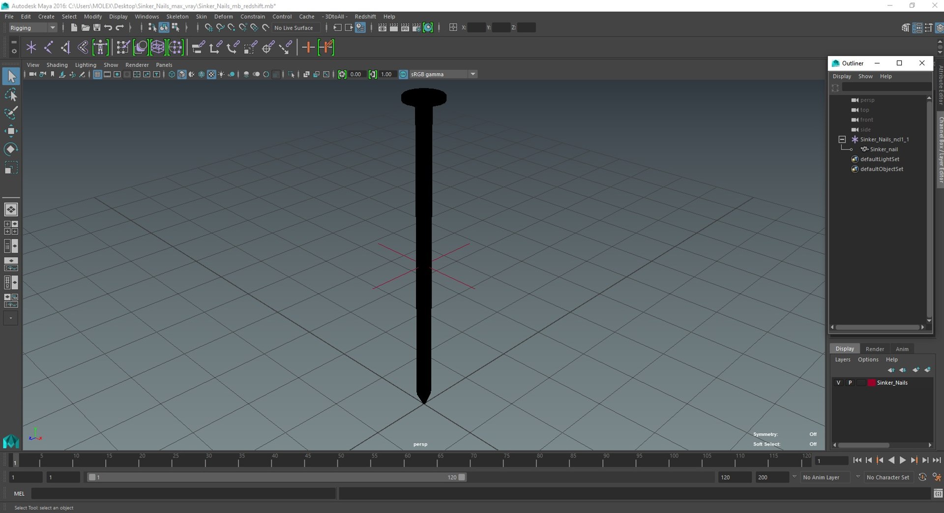 3D Model Sinker Nails - TurboSquid 2059869