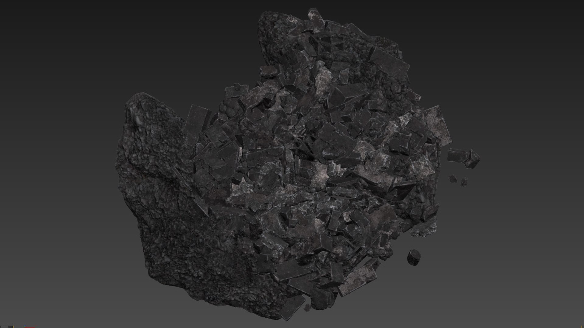 pile rubble debris model https://p.turbosquid.com/ts-thumb/A5/Ng9TER/hc07tBJq/rubble_top/jpg/1500489107/1920x1080/fit_q87/0113e23d0ab6c5a66f66c931963f071e316d0d8b/rubble_top.jpg