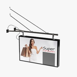 Double-sided hanging billboard
