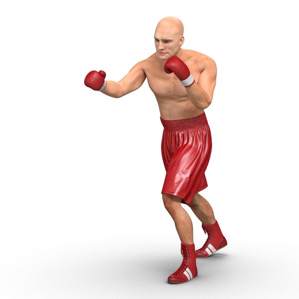 boxer man pose 3 3d model