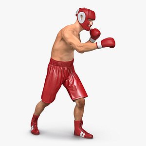 boxer man pose 3 3d model