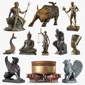 Bronze Sculptures Collection 9 3D model