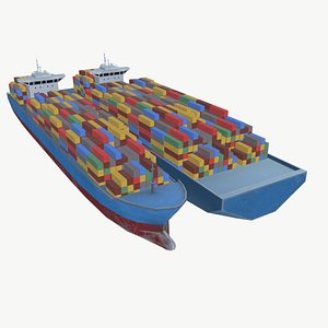 Cargo Ships 3D model