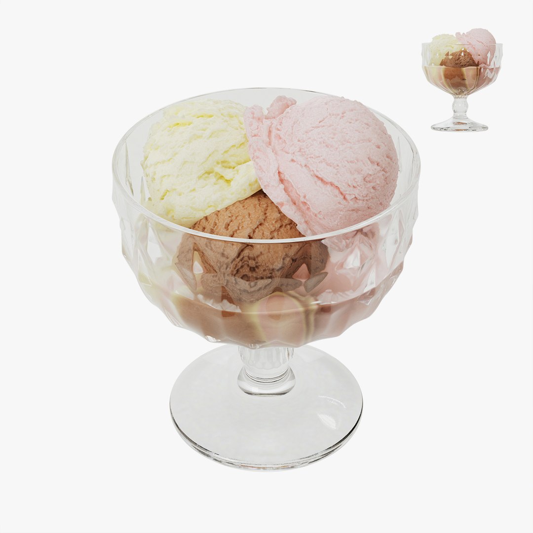 Ice Cream Bowl 3D model TurboSquid 1929515