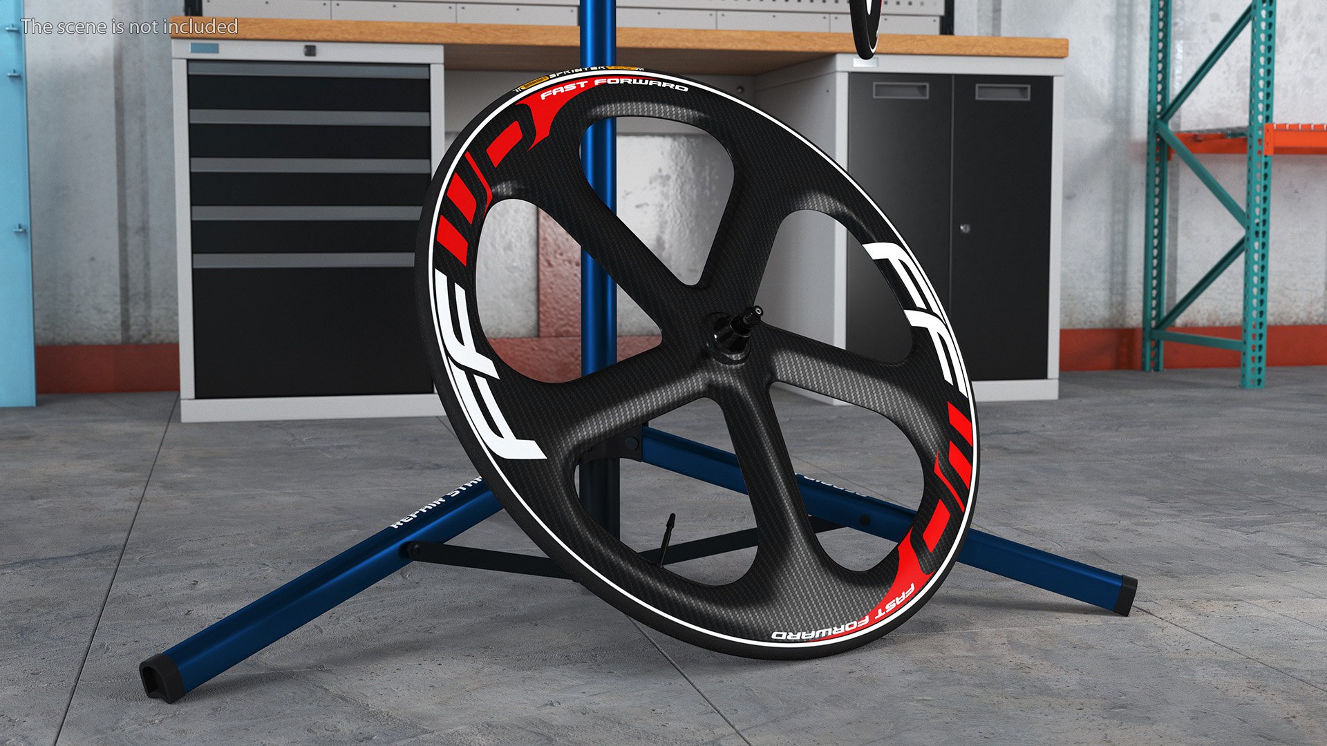 3D Carbon Track Bicycle On Repair Stand - TurboSquid 2235523