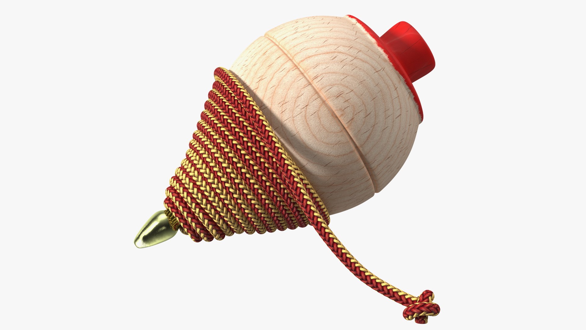 Spinning Toy Reeled Wood 3D model preview