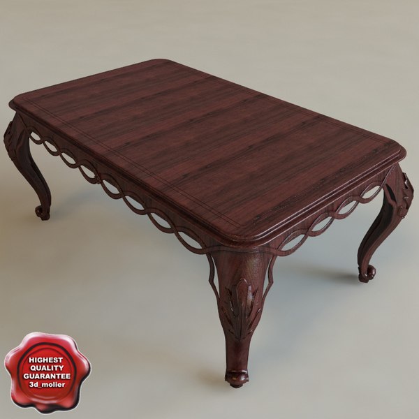 table classic interior 3d c4d