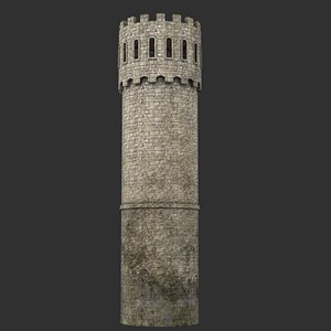 3D blender tower medieval