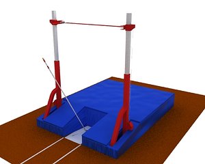 pole vault bar and mat