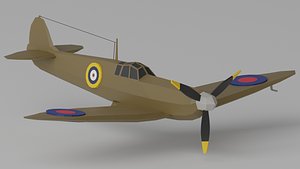 Supermarine Spitfire Royal Air Force Fighter WW2 3D