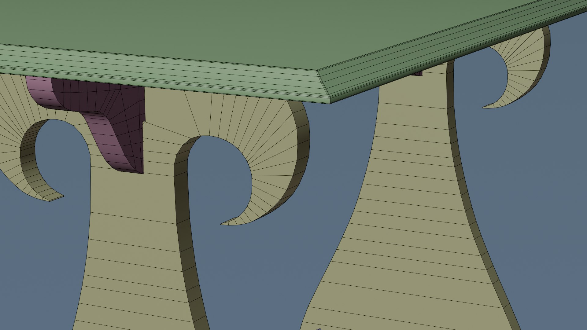 3D Model Gothic Table With Shelf - TurboSquid 2333861