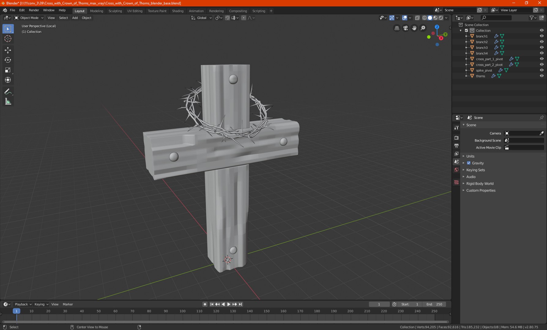 3D Cross with Crown of Thorns https://p.turbosquid.com/ts-thumb/A6/HEaJNS/OS/crosswithcrownofthornsc4dmodel022/jpg/1656161907/1920x1080/fit_q87/71a12671d63b1dc11b66dc9a65dc08ac0a9ad8d5/crosswithcrownofthornsc4dmodel022.jpg