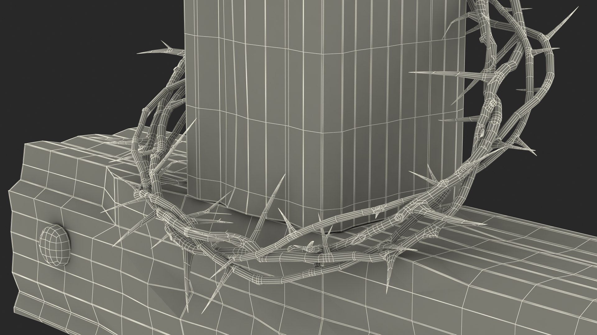 3D Cross with Crown of Thorns https://p.turbosquid.com/ts-thumb/A6/HEaJNS/hx/crosswithcrownofthornsc4dmodel026/jpg/1656161919/1920x1080/fit_q87/fc93974148f7f2aef3afc1a97e25997673f4b67d/crosswithcrownofthornsc4dmodel026.jpg