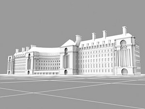 3d model county hall buildings