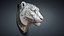 Snow Leopard Head Sculpture Spotted