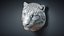 Snow Leopard Head Sculpture Spotted