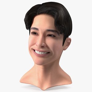 3D Chinese Man Head model