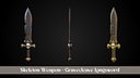 Stylized Skeleton Weapon - Gravecleave Longsword low-poly 3d model