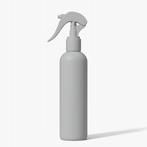 Spray plastic bottle with dispenser 250 ml 3D model