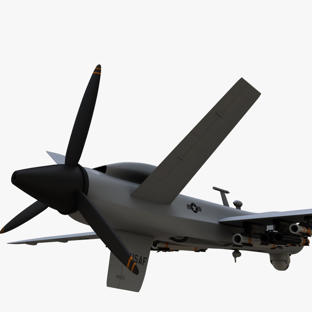 3d Predator General Atomics Mq-9 Model