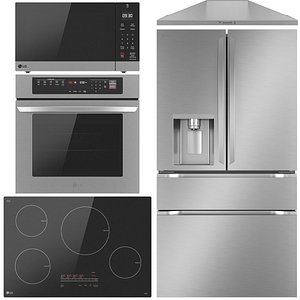LG kitchen appliance collection 3D model