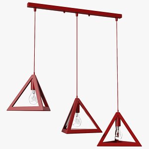 3D Ceiling Lights Red
