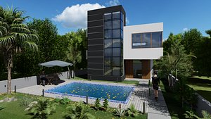 modern house 3D model
