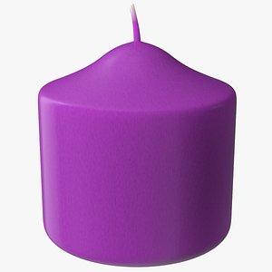 Wide Altar Pillar Candle Purple