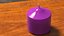 Wide Altar Pillar Candle Purple