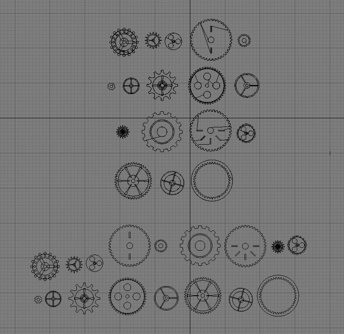3d cog wheels model