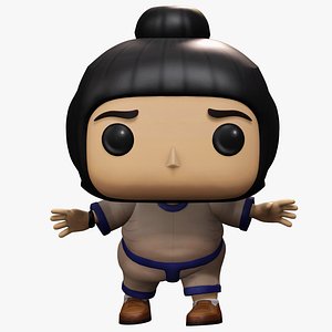 Stylized Sumo Toy Figure  3D Print Model with Pose Rig 3D