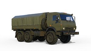3D Kamaz 5350 General utility truck model
