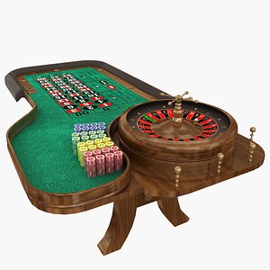3d model roulette table
