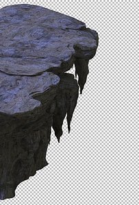 3D mountain rocks stone model