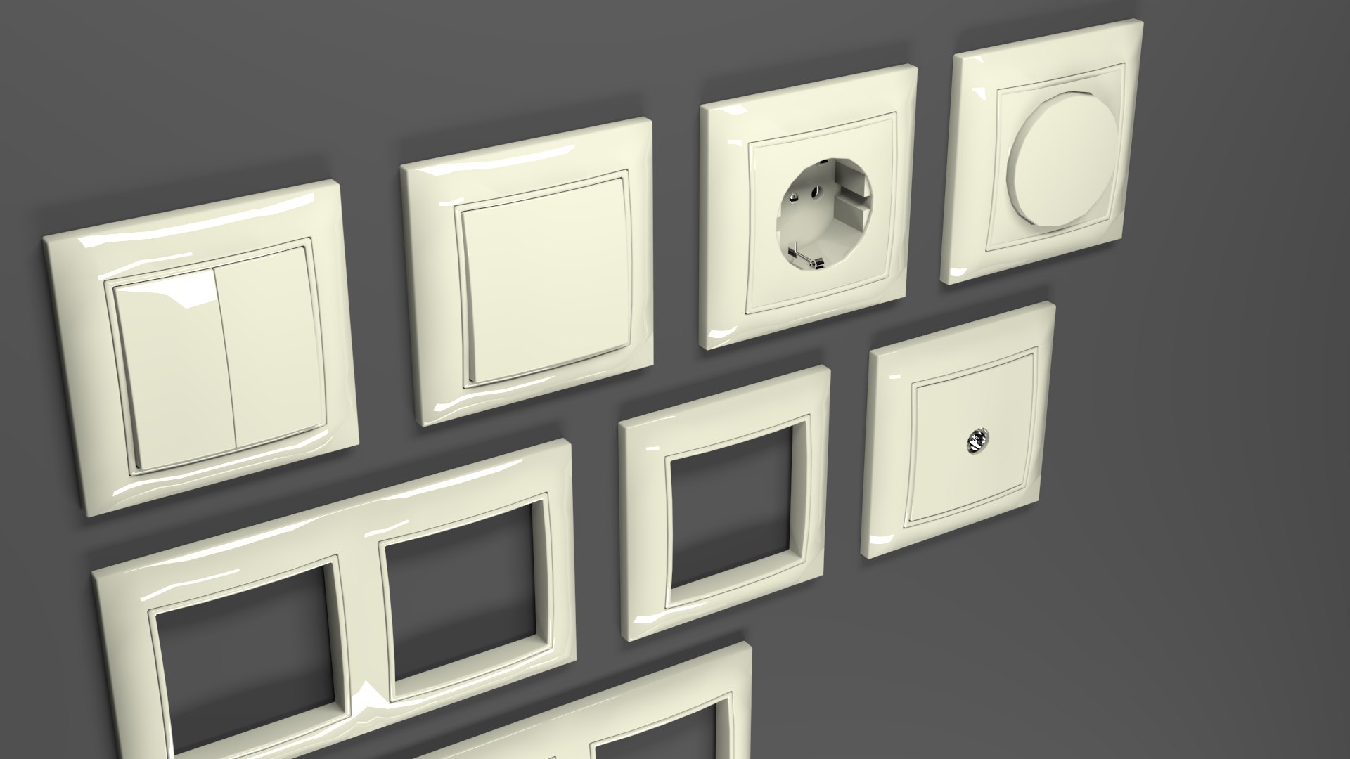 3D Sockets Abb Basic 55 - TurboSquid 1478837
