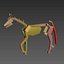 horse gray rigged 3d model